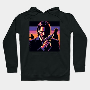 Pixel John Wick Retro San Hoodie